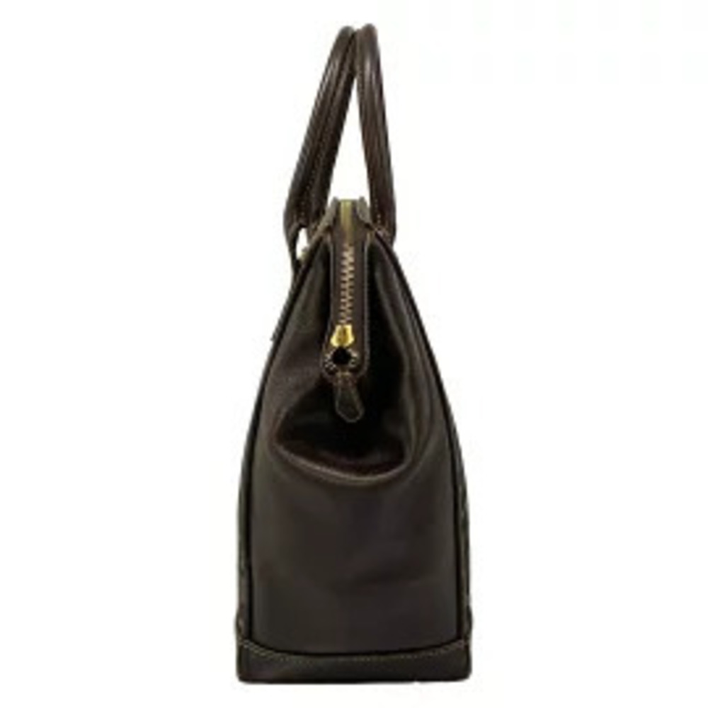 Fendi Zucca Handbag Dark Brown Leather